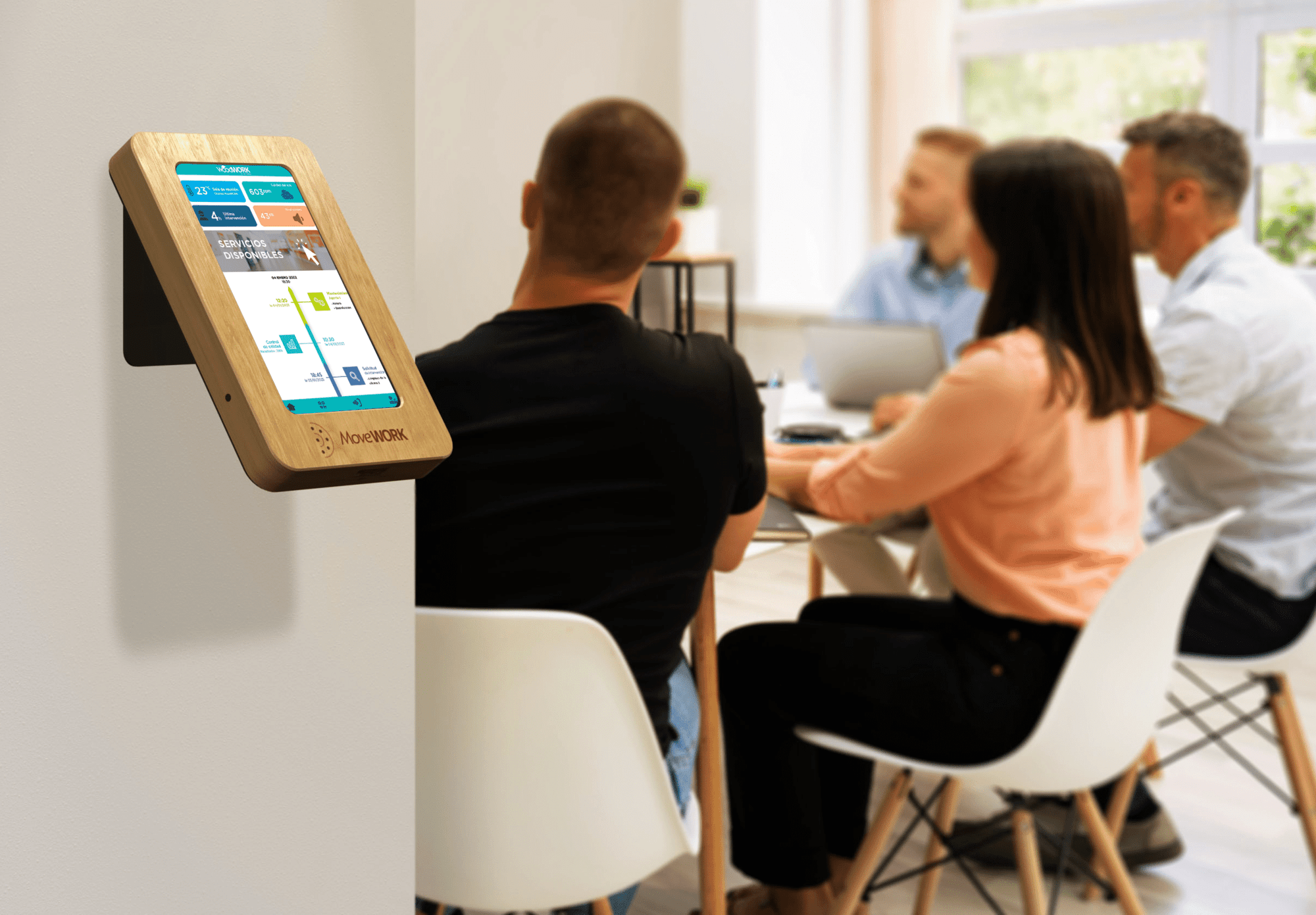 Borne interactive : l'outil pour ramener vos employés au bureau - MoveWORK