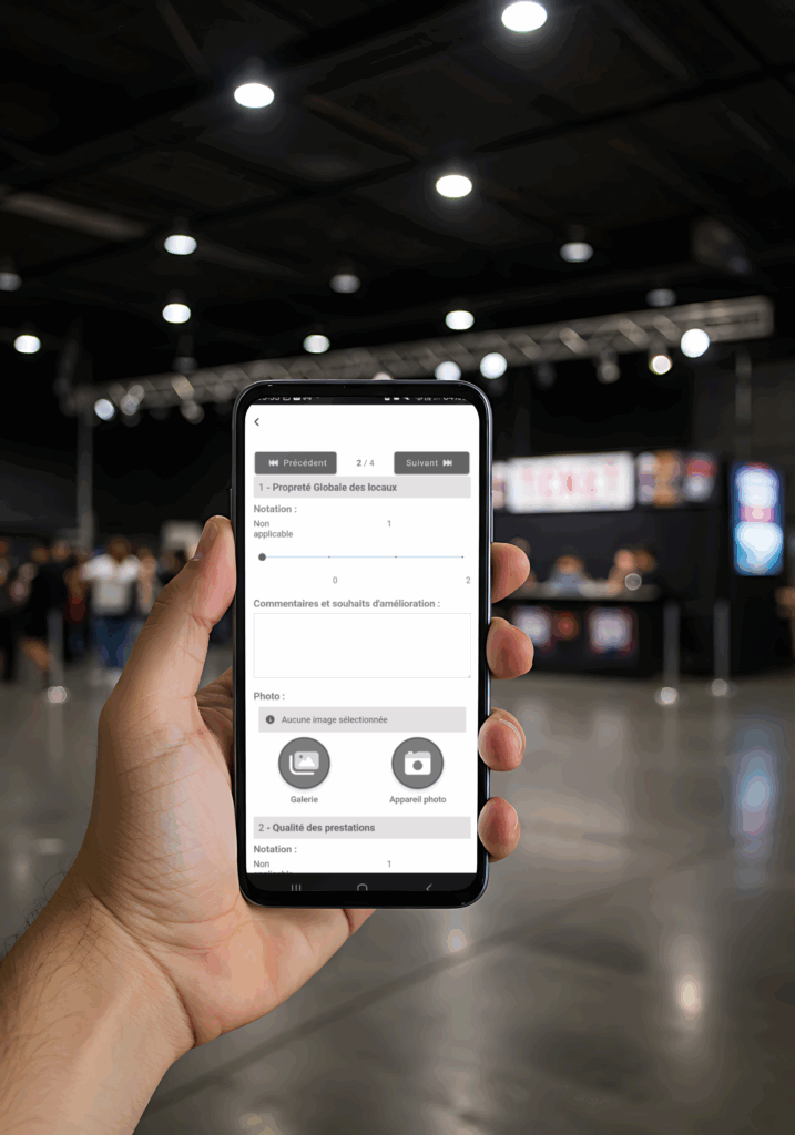 application contrôle qualité nettoyage